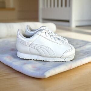 Puma Roma Basic White Sneakers (354260-14) Toddler’s Size 7C